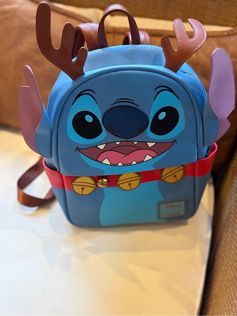 NEW-Official Disney Stitch Reindeer Christmas Mini Backpack NWOT
